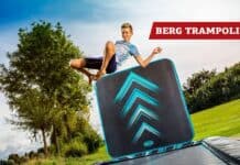 Firkantet trampolin til nedgravning